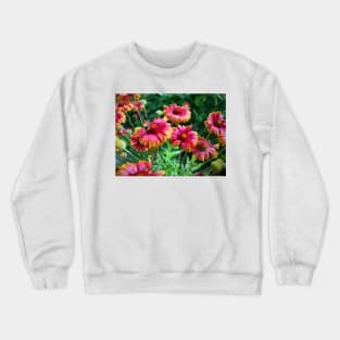 Painter flower with bee Crewneck Sweatshirt